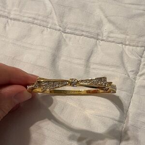 Kate Spade Gold Bow Bracelet with Crystals
